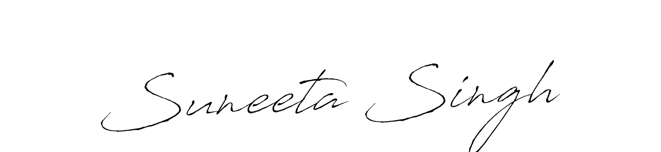 Design your own signature with our free online signature maker. With this signature software, you can create a handwritten (Antro_Vectra) signature for name Suneeta Singh. Suneeta Singh signature style 6 images and pictures png