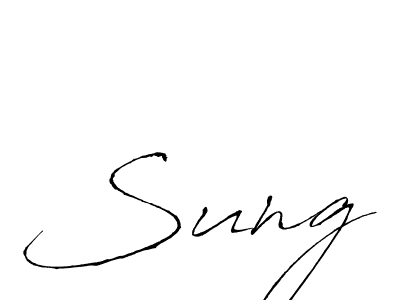Create a beautiful signature design for name Sung. With this signature (Antro_Vectra) fonts, you can make a handwritten signature for free. Sung signature style 6 images and pictures png