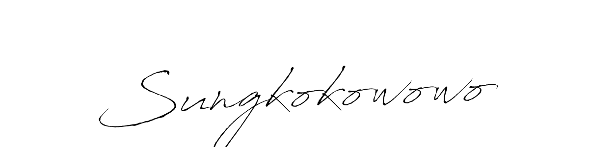 It looks lik you need a new signature style for name Sungkokowowo. Design unique handwritten (Antro_Vectra) signature with our free signature maker in just a few clicks. Sungkokowowo signature style 6 images and pictures png