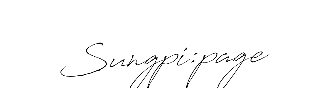 Use a signature maker to create a handwritten signature online. With this signature software, you can design (Antro_Vectra) your own signature for name Sungpi:page. Sungpi:page signature style 6 images and pictures png