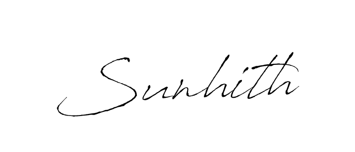 Design your own signature with our free online signature maker. With this signature software, you can create a handwritten (Antro_Vectra) signature for name Sunhith. Sunhith signature style 6 images and pictures png