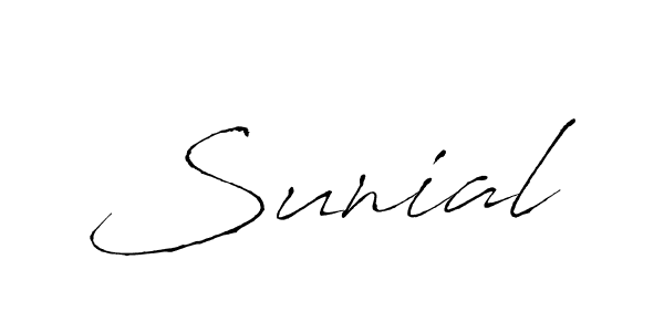 Make a beautiful signature design for name Sunial. With this signature (Antro_Vectra) style, you can create a handwritten signature for free. Sunial signature style 6 images and pictures png