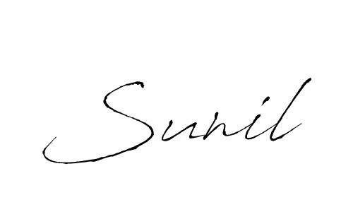 Make a beautiful signature design for name Sunil. With this signature (Antro_Vectra) style, you can create a handwritten signature for free. Sunil signature style 6 images and pictures png
