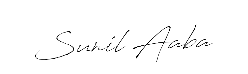 Sunil Aaba stylish signature style. Best Handwritten Sign (Antro_Vectra) for my name. Handwritten Signature Collection Ideas for my name Sunil Aaba. Sunil Aaba signature style 6 images and pictures png