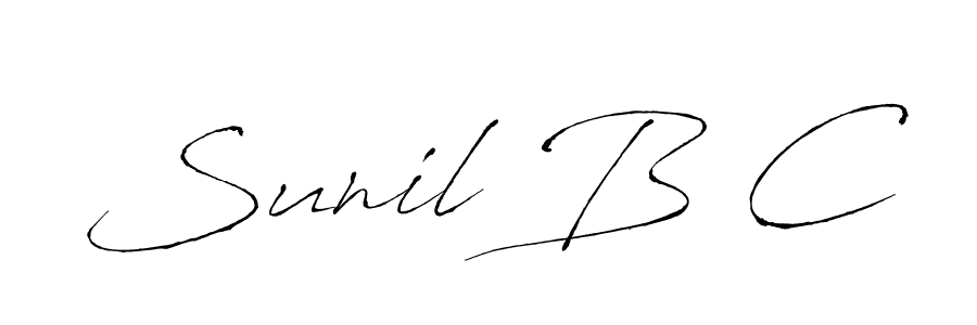 Design your own signature with our free online signature maker. With this signature software, you can create a handwritten (Antro_Vectra) signature for name Sunil B C. Sunil B C signature style 6 images and pictures png