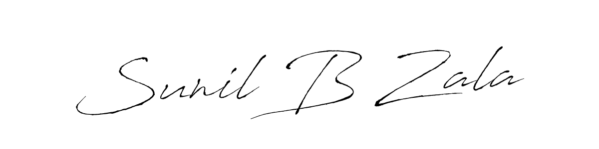 Make a beautiful signature design for name Sunil B Zala. With this signature (Antro_Vectra) style, you can create a handwritten signature for free. Sunil B Zala signature style 6 images and pictures png