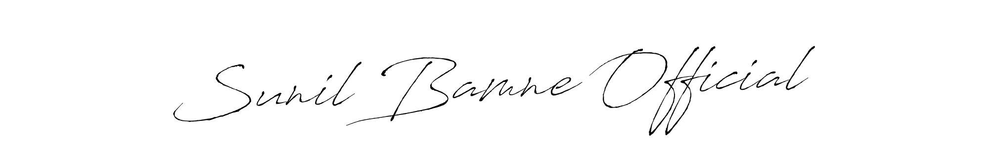 Make a beautiful signature design for name Sunil Bamne Official. With this signature (Antro_Vectra) style, you can create a handwritten signature for free. Sunil Bamne Official signature style 6 images and pictures png