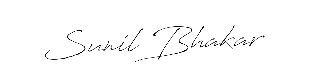 Sunil Bhakar stylish signature style. Best Handwritten Sign (Antro_Vectra) for my name. Handwritten Signature Collection Ideas for my name Sunil Bhakar. Sunil Bhakar signature style 6 images and pictures png