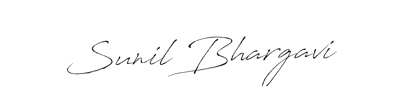 Design your own signature with our free online signature maker. With this signature software, you can create a handwritten (Antro_Vectra) signature for name Sunil Bhargavi. Sunil Bhargavi signature style 6 images and pictures png