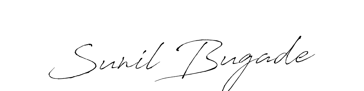How to make Sunil Bugade name signature. Use Antro_Vectra style for creating short signs online. This is the latest handwritten sign. Sunil Bugade signature style 6 images and pictures png