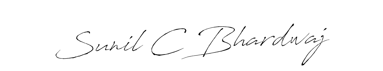 You should practise on your own different ways (Antro_Vectra) to write your name (Sunil C Bhardwaj) in signature. don't let someone else do it for you. Sunil C Bhardwaj signature style 6 images and pictures png