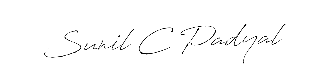 How to make Sunil C Padyal signature? Antro_Vectra is a professional autograph style. Create handwritten signature for Sunil C Padyal name. Sunil C Padyal signature style 6 images and pictures png