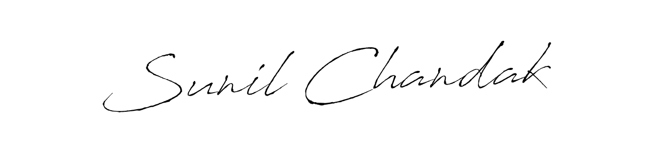 Create a beautiful signature design for name Sunil Chandak. With this signature (Antro_Vectra) fonts, you can make a handwritten signature for free. Sunil Chandak signature style 6 images and pictures png