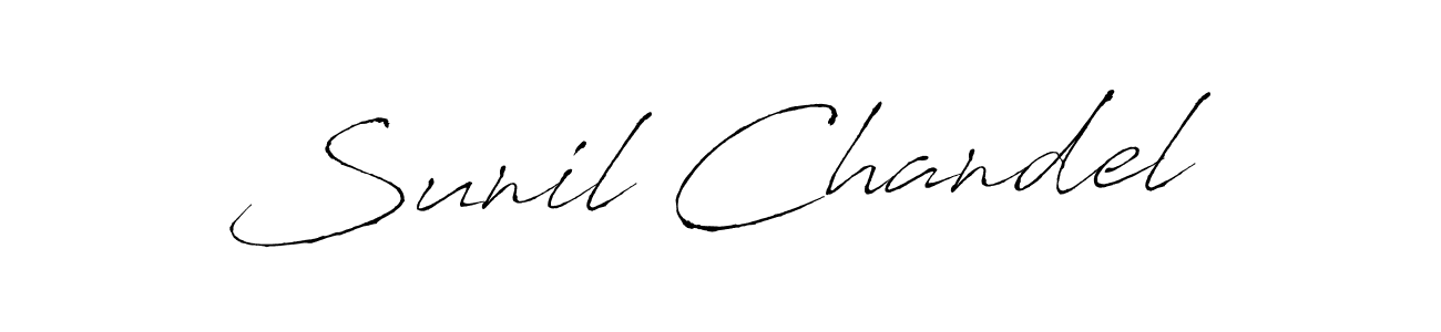 How to make Sunil Chandel name signature. Use Antro_Vectra style for creating short signs online. This is the latest handwritten sign. Sunil Chandel signature style 6 images and pictures png