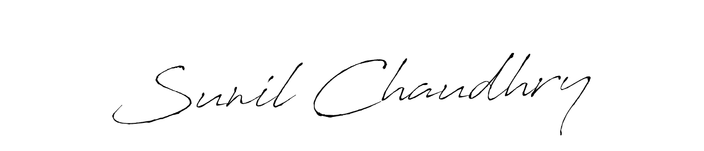 Create a beautiful signature design for name Sunil Chaudhry. With this signature (Antro_Vectra) fonts, you can make a handwritten signature for free. Sunil Chaudhry signature style 6 images and pictures png