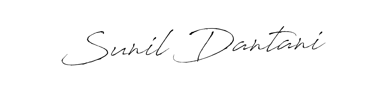 Make a beautiful signature design for name Sunil Dantani. With this signature (Antro_Vectra) style, you can create a handwritten signature for free. Sunil Dantani signature style 6 images and pictures png
