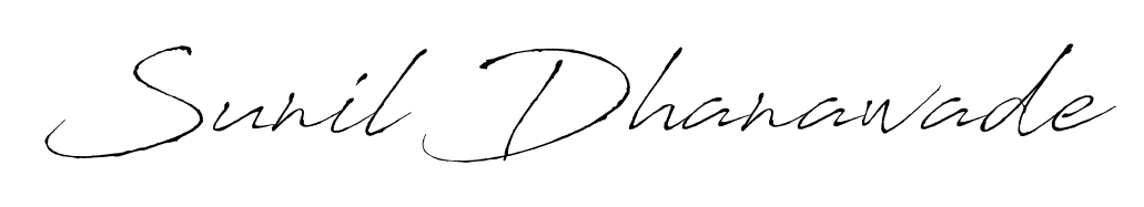 Enhance your business communications with Sunil Dhanawade signature in Antro_Vectra lettering. Clean, modern, and universally compatible. Sunil Dhanawade signature style 6 images and pictures png