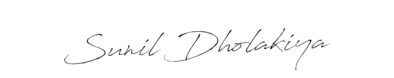 Use a signature maker to create a handwritten signature online. With this signature software, you can design (Antro_Vectra) your own signature for name Sunil Dholakiya. Sunil Dholakiya signature style 6 images and pictures png