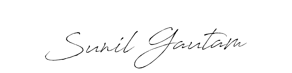 Use a signature maker to create a handwritten signature online. With this signature software, you can design (Antro_Vectra) your own signature for name Sunil Gautam. Sunil Gautam signature style 6 images and pictures png