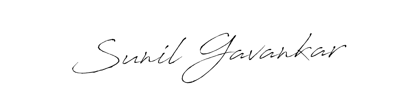 How to make Sunil Gavankar name signature. Use Antro_Vectra style for creating short signs online. This is the latest handwritten sign. Sunil Gavankar signature style 6 images and pictures png