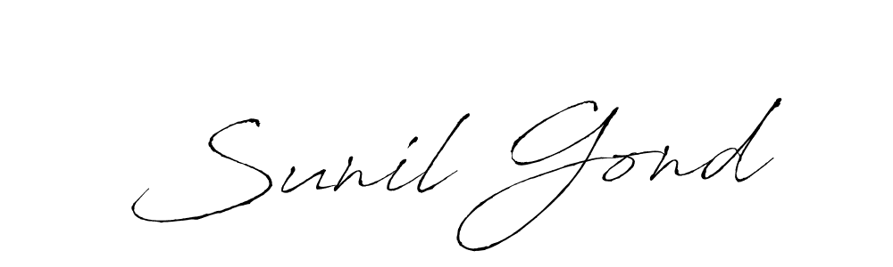 Also we have Sunil Gond name is the best signature style. Create professional handwritten signature collection using Antro_Vectra autograph style. Sunil Gond signature style 6 images and pictures png