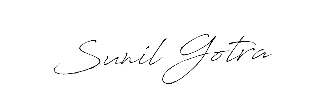 Use a signature maker to create a handwritten signature online. With this signature software, you can design (Antro_Vectra) your own signature for name Sunil Gotra. Sunil Gotra signature style 6 images and pictures png