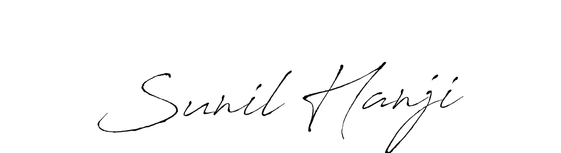 You should practise on your own different ways (Antro_Vectra) to write your name (Sunil Hanji) in signature. don't let someone else do it for you. Sunil Hanji signature style 6 images and pictures png