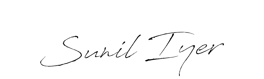 Make a beautiful signature design for name Sunil Iyer. With this signature (Antro_Vectra) style, you can create a handwritten signature for free. Sunil Iyer signature style 6 images and pictures png