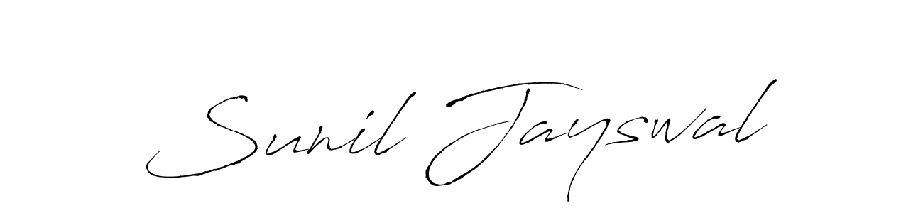 Sunil Jayswal stylish signature style. Best Handwritten Sign (Antro_Vectra) for my name. Handwritten Signature Collection Ideas for my name Sunil Jayswal. Sunil Jayswal signature style 6 images and pictures png