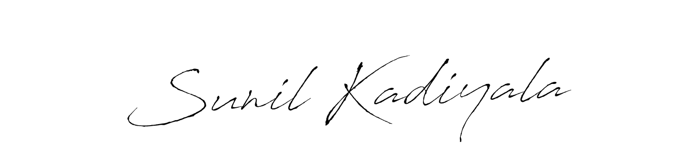 How to make Sunil Kadiyala name signature. Use Antro_Vectra style for creating short signs online. This is the latest handwritten sign. Sunil Kadiyala signature style 6 images and pictures png