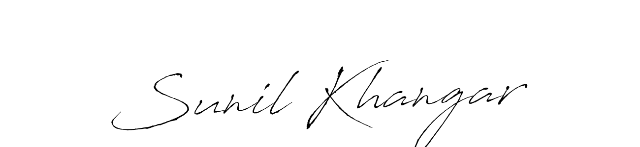 The best way (Antro_Vectra) to make a short signature is to pick only two or three words in your name. The name Sunil Khangar include a total of six letters. For converting this name. Sunil Khangar signature style 6 images and pictures png