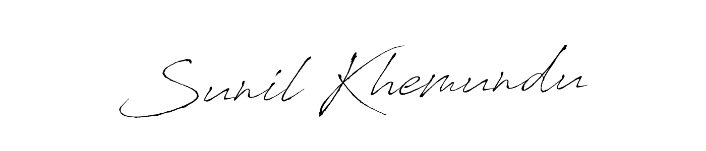 It looks lik you need a new signature style for name Sunil Khemundu. Design unique handwritten (Antro_Vectra) signature with our free signature maker in just a few clicks. Sunil Khemundu signature style 6 images and pictures png