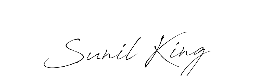 Make a beautiful signature design for name Sunil King. With this signature (Antro_Vectra) style, you can create a handwritten signature for free. Sunil King signature style 6 images and pictures png