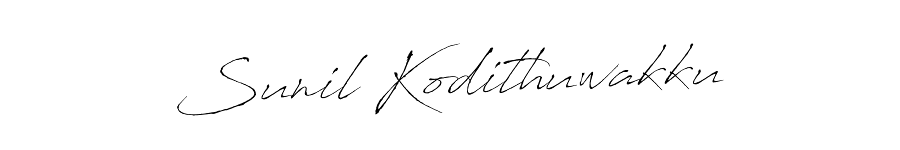 How to make Sunil Kodithuwakku signature? Antro_Vectra is a professional autograph style. Create handwritten signature for Sunil Kodithuwakku name. Sunil Kodithuwakku signature style 6 images and pictures png