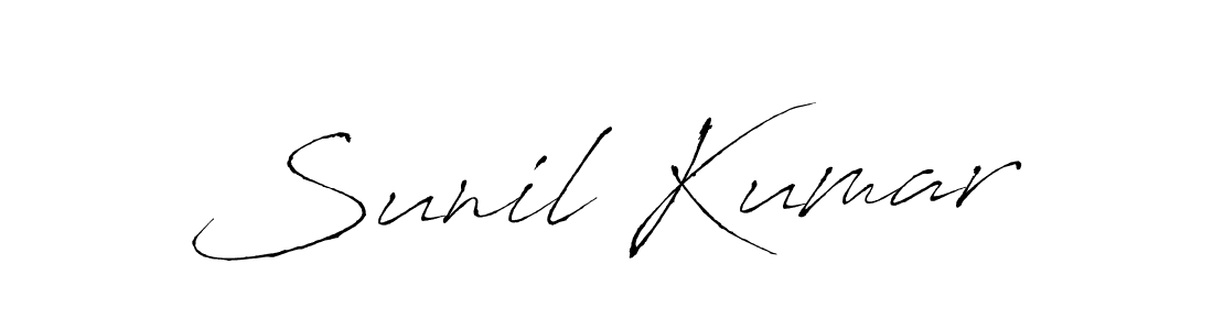 How to make Sunil Kumar name signature. Use Antro_Vectra style for creating short signs online. This is the latest handwritten sign. Sunil Kumar signature style 6 images and pictures png