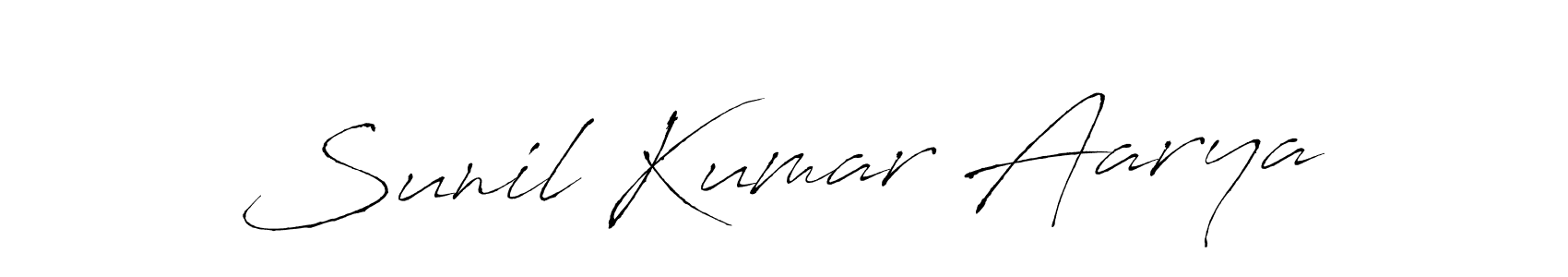 Design your own signature with our free online signature maker. With this signature software, you can create a handwritten (Antro_Vectra) signature for name Sunil Kumar Aarya. Sunil Kumar Aarya signature style 6 images and pictures png