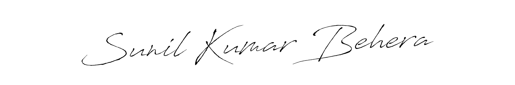 Make a beautiful signature design for name Sunil Kumar Behera. With this signature (Antro_Vectra) style, you can create a handwritten signature for free. Sunil Kumar Behera signature style 6 images and pictures png