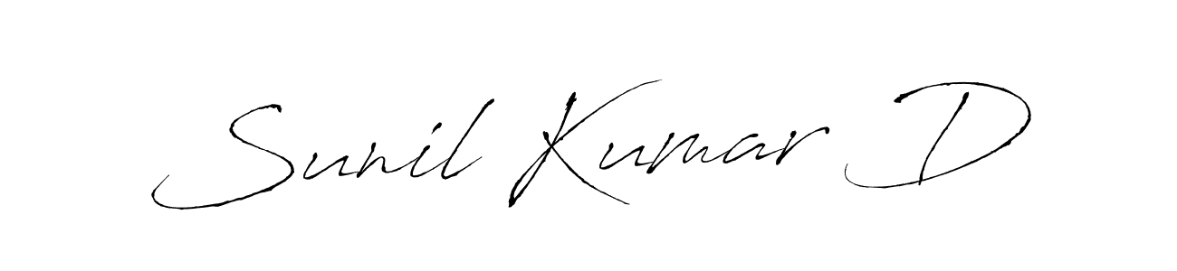 Use a signature maker to create a handwritten signature online. With this signature software, you can design (Antro_Vectra) your own signature for name Sunil Kumar D. Sunil Kumar D signature style 6 images and pictures png