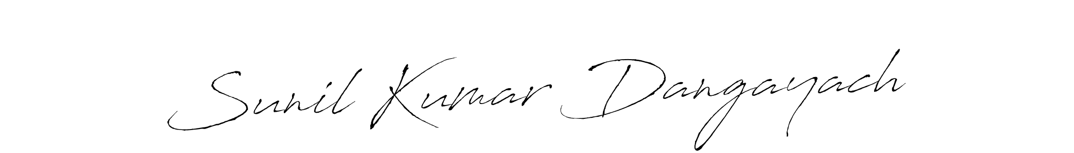 Design your own signature with our free online signature maker. With this signature software, you can create a handwritten (Antro_Vectra) signature for name Sunil Kumar Dangayach. Sunil Kumar Dangayach signature style 6 images and pictures png