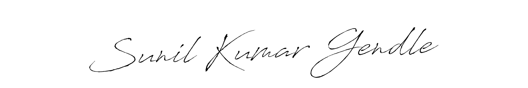 Create a beautiful signature design for name Sunil Kumar Gendle. With this signature (Antro_Vectra) fonts, you can make a handwritten signature for free. Sunil Kumar Gendle signature style 6 images and pictures png