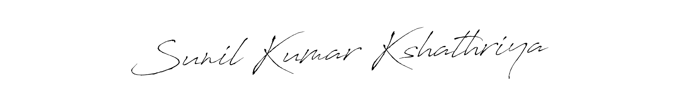 How to make Sunil Kumar Kshathriya signature? Antro_Vectra is a professional autograph style. Create handwritten signature for Sunil Kumar Kshathriya name. Sunil Kumar Kshathriya signature style 6 images and pictures png