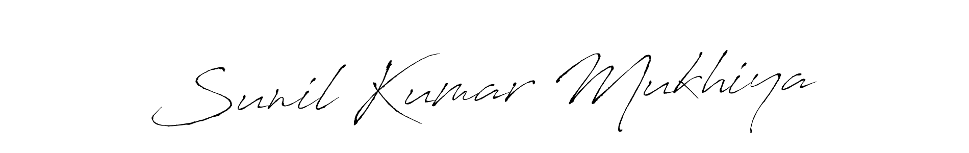 Make a beautiful signature design for name Sunil Kumar Mukhiya. With this signature (Antro_Vectra) style, you can create a handwritten signature for free. Sunil Kumar Mukhiya signature style 6 images and pictures png