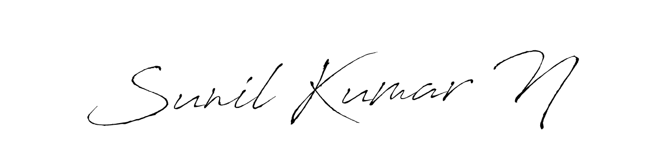 How to Draw Sunil Kumar N signature style? Antro_Vectra is a latest design signature styles for name Sunil Kumar N. Sunil Kumar N signature style 6 images and pictures png