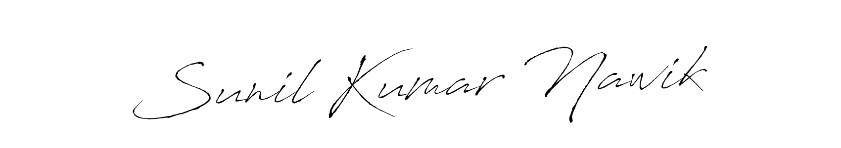 Create a beautiful signature design for name Sunil Kumar Nawik. With this signature (Antro_Vectra) fonts, you can make a handwritten signature for free. Sunil Kumar Nawik signature style 6 images and pictures png