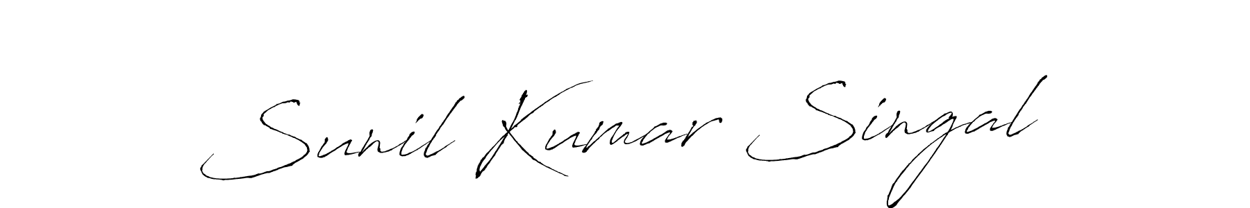 Also we have Sunil Kumar Singal name is the best signature style. Create professional handwritten signature collection using Antro_Vectra autograph style. Sunil Kumar Singal signature style 6 images and pictures png