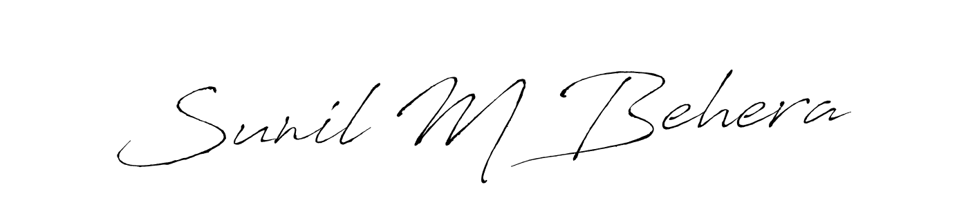 This is the best signature style for the Sunil M Behera name. Also you like these signature font (Antro_Vectra). Mix name signature. Sunil M Behera signature style 6 images and pictures png