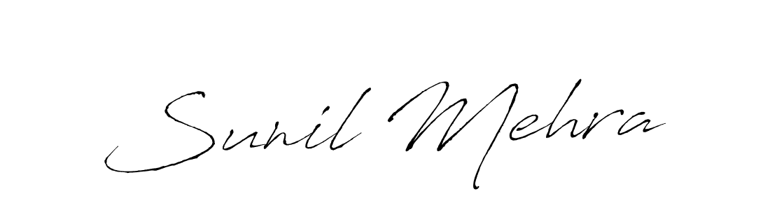 Sunil Mehra stylish signature style. Best Handwritten Sign (Antro_Vectra) for my name. Handwritten Signature Collection Ideas for my name Sunil Mehra. Sunil Mehra signature style 6 images and pictures png