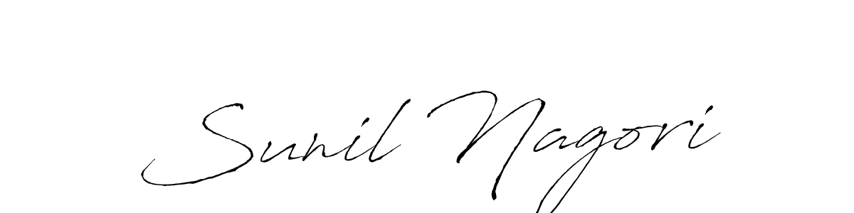 Use a signature maker to create a handwritten signature online. With this signature software, you can design (Antro_Vectra) your own signature for name Sunil Nagori. Sunil Nagori signature style 6 images and pictures png