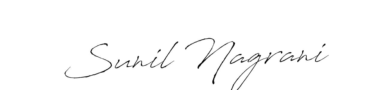How to make Sunil Nagrani signature? Antro_Vectra is a professional autograph style. Create handwritten signature for Sunil Nagrani name. Sunil Nagrani signature style 6 images and pictures png