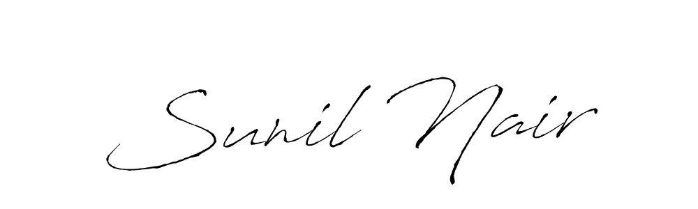 How to make Sunil Nair signature? Antro_Vectra is a professional autograph style. Create handwritten signature for Sunil Nair name. Sunil Nair signature style 6 images and pictures png